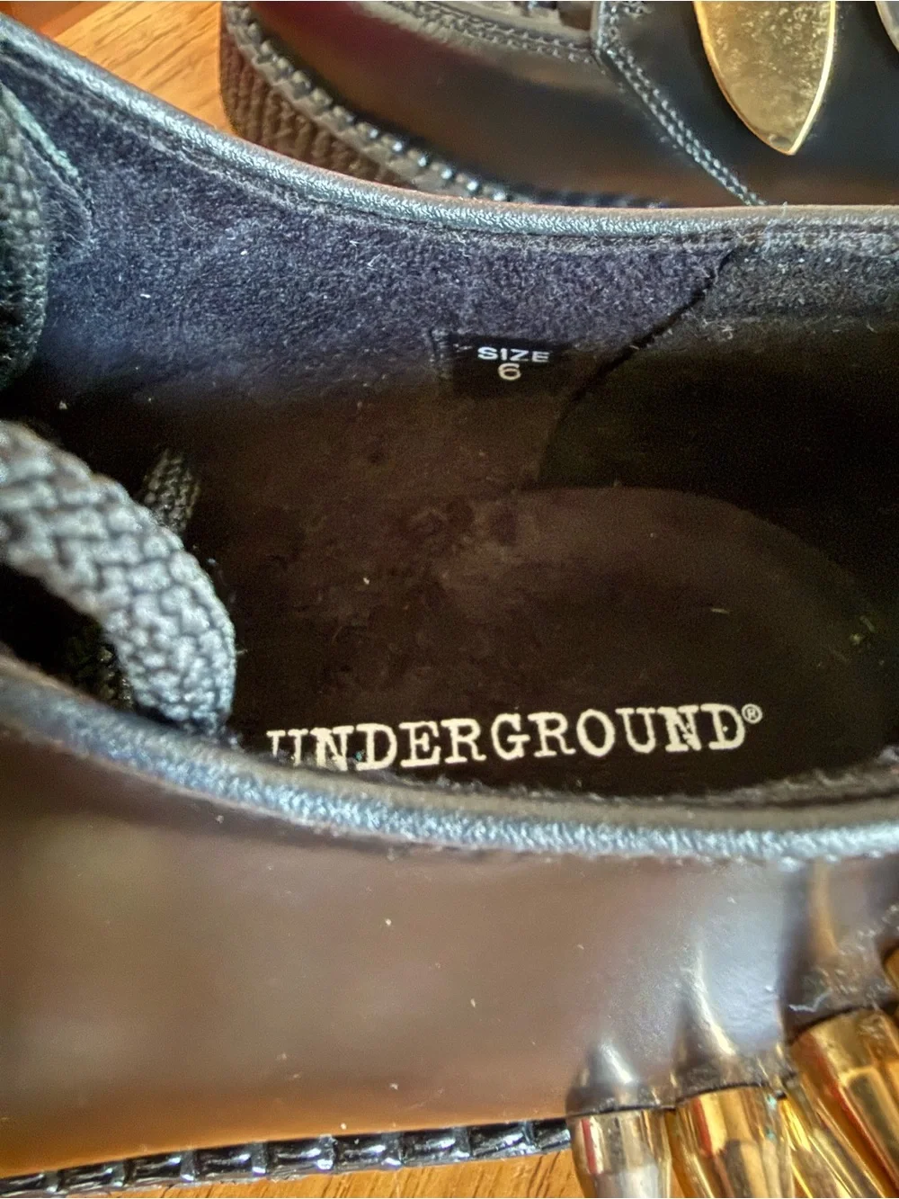 RARE Underground UK Creepers with Gold/ Silver Spikes
